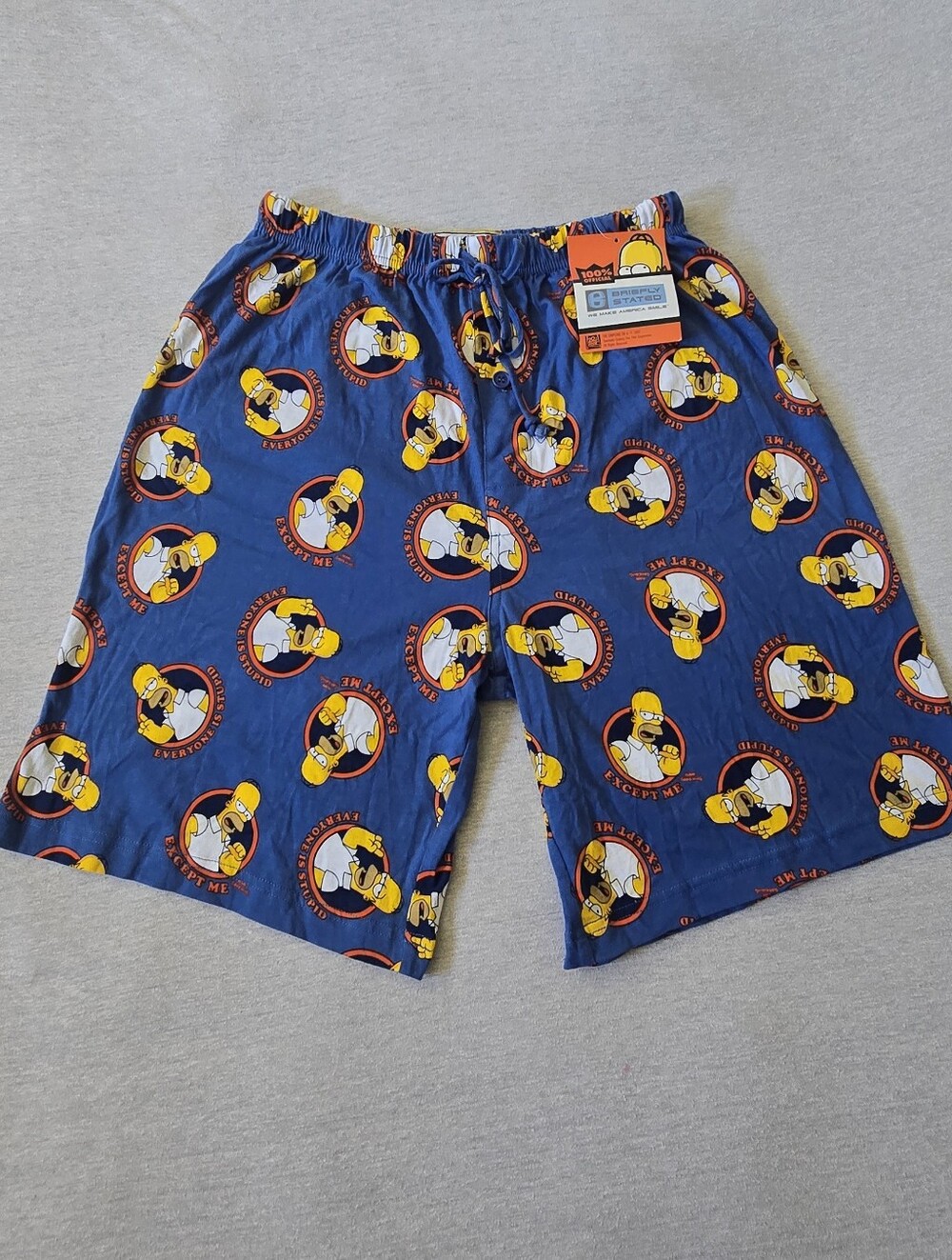 Vintage 2007 The Simpsons Homer Blue Lounge Shorts Medium